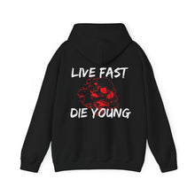 Load image into Gallery viewer, Live Fast Die Young Hoodie
